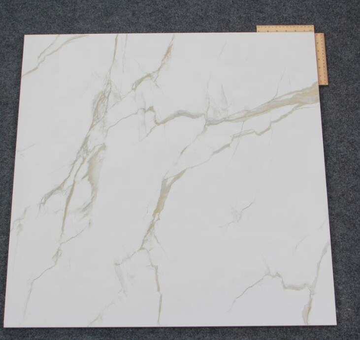 Керамогранитная плитка белая глянцевая 600x600