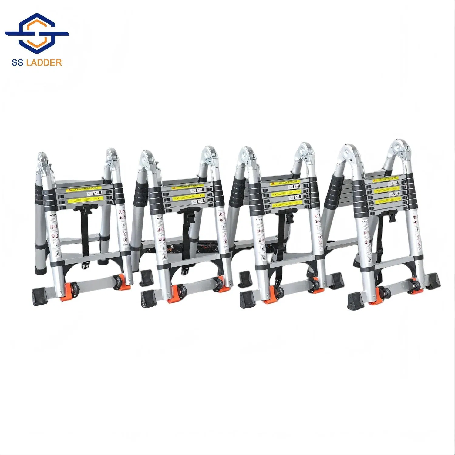 Made in China Robust & Stable Commercial Grade Aluminum Extendable a-Frame Ladder with Cheap Price