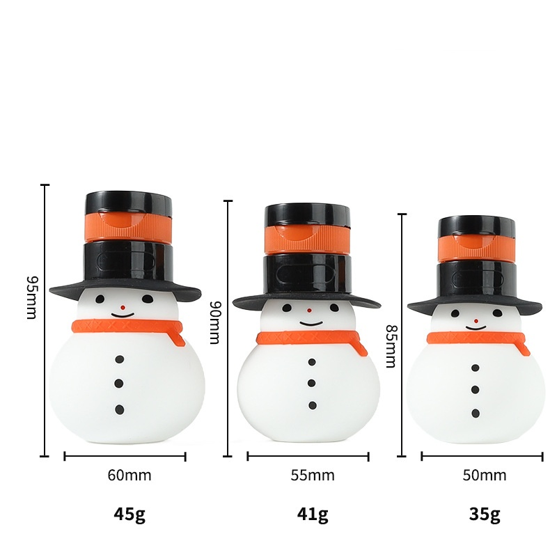 Snowman Shape Portable Leak Proof Squeeze Perfume Shampoo Silicone Travel Dispenser