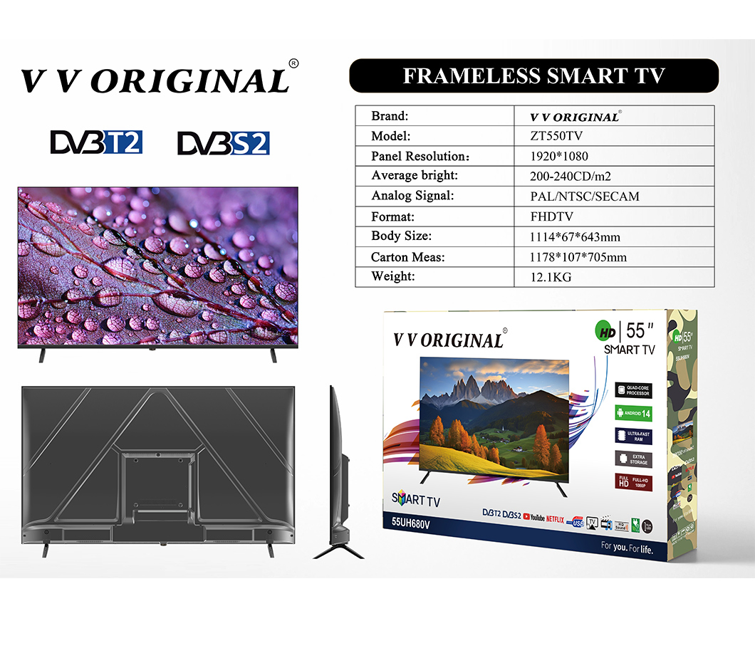 2026 LED TV 65 Inch 4K Smart Television 8K 32/43/50/55/65/75/85/100 Inch Android 15 LCD TV Bluetooth with Voice Remote Control
