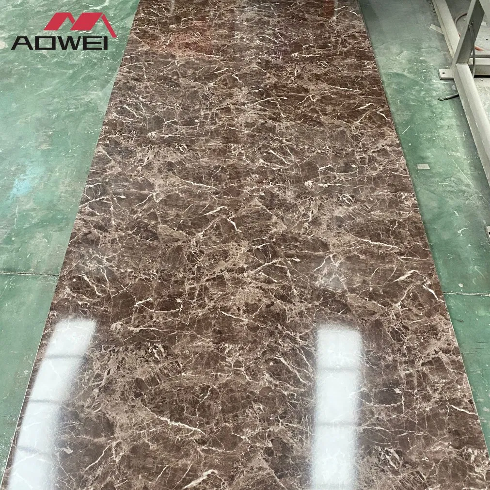 Building Decoration-Material PVC Wall 3D Marble Sheet Glossy WPC Panel for Home