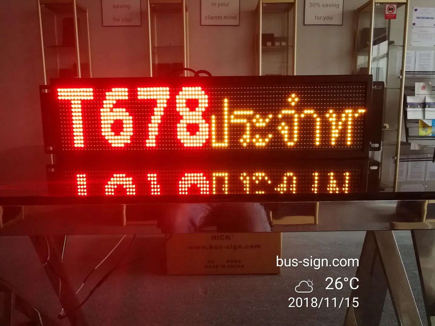 Factory Direct LED Bus Sign with Route & Destination