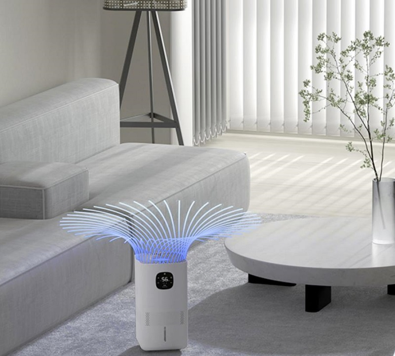 8L Top Filling Evaporative Humidifier HEPA UV Home Air Cleaner Purifier