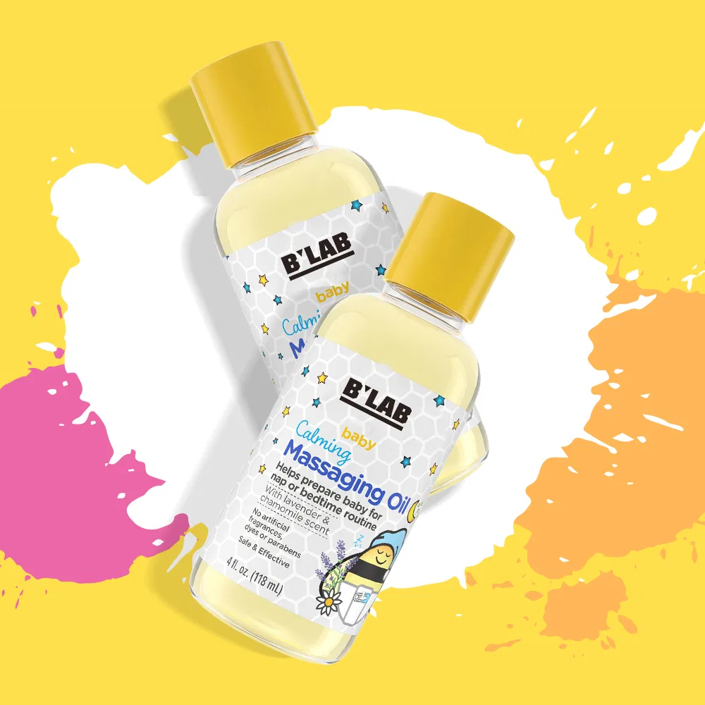 Baby Massage Oil with Lavender and Chamomile to Help Sleep