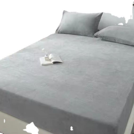 Warm Fleece Custom Soft Breathable Bedding High Quality Velvet Fitted Sheet