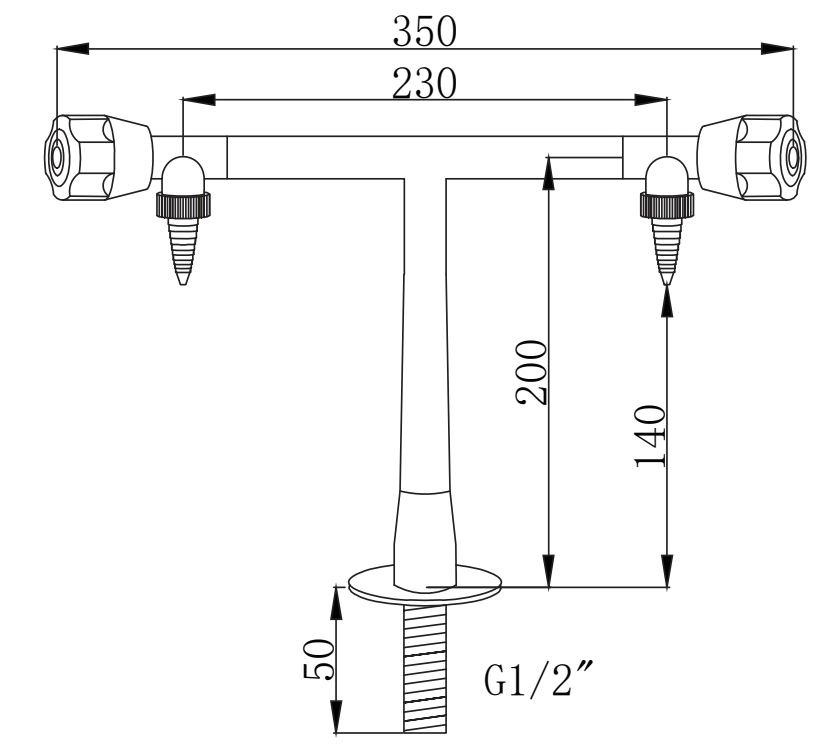 Лабораторный кран для газа и воды с сушилкой и доской
