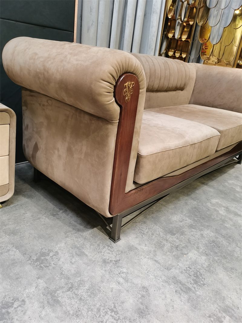 Диван деревянный 3-местный тканевый модульный для гостиной