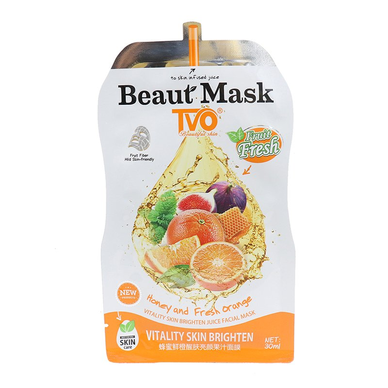 Honey and Fresh Orange Vitality Skin Brighten Juice Facial Mask