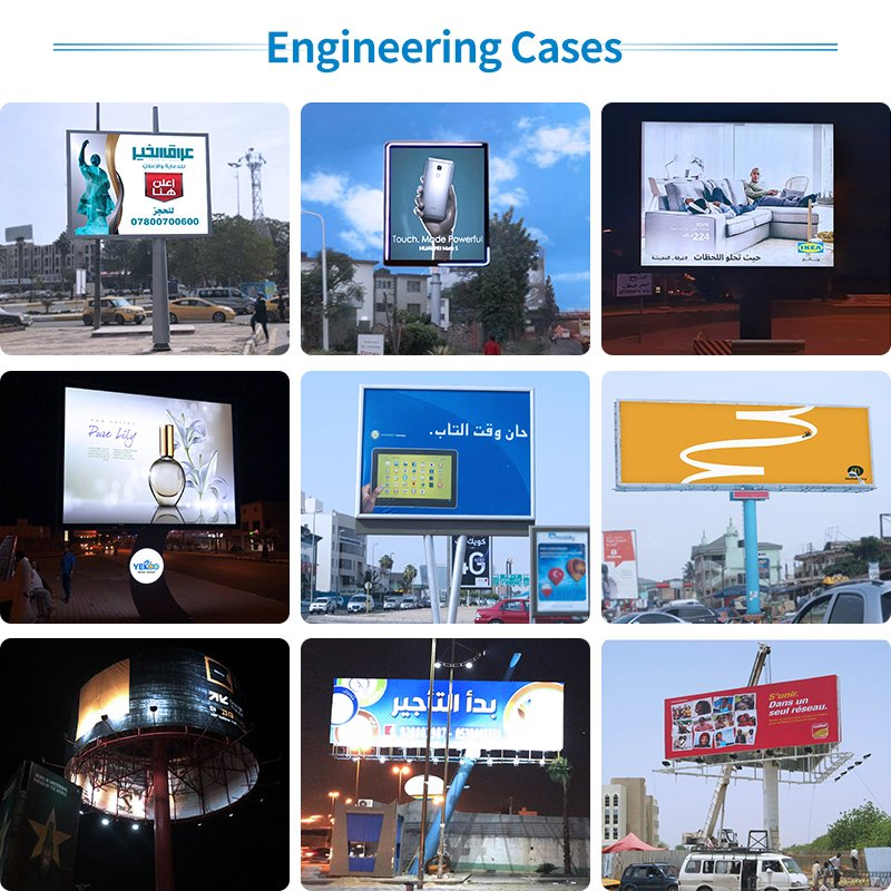 Double Side Advertising Backlit Billboard Steel Structure