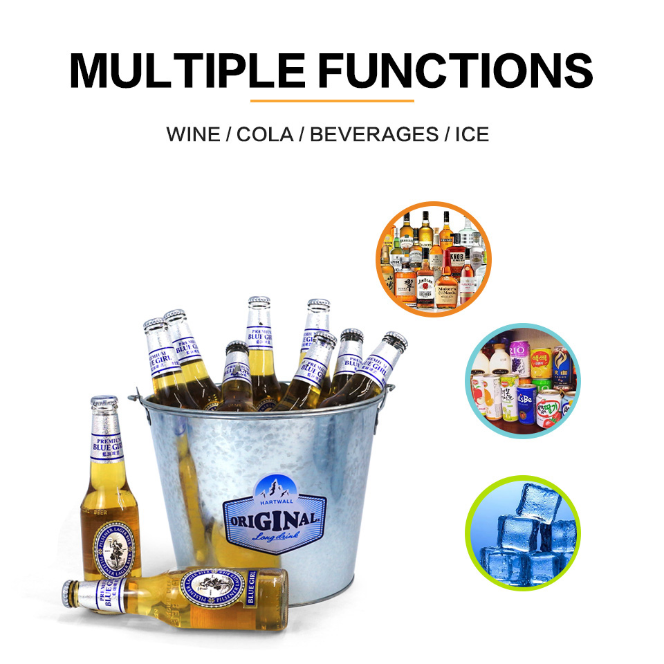 Металлическое ведро для охлаждения напитков с логотипом
