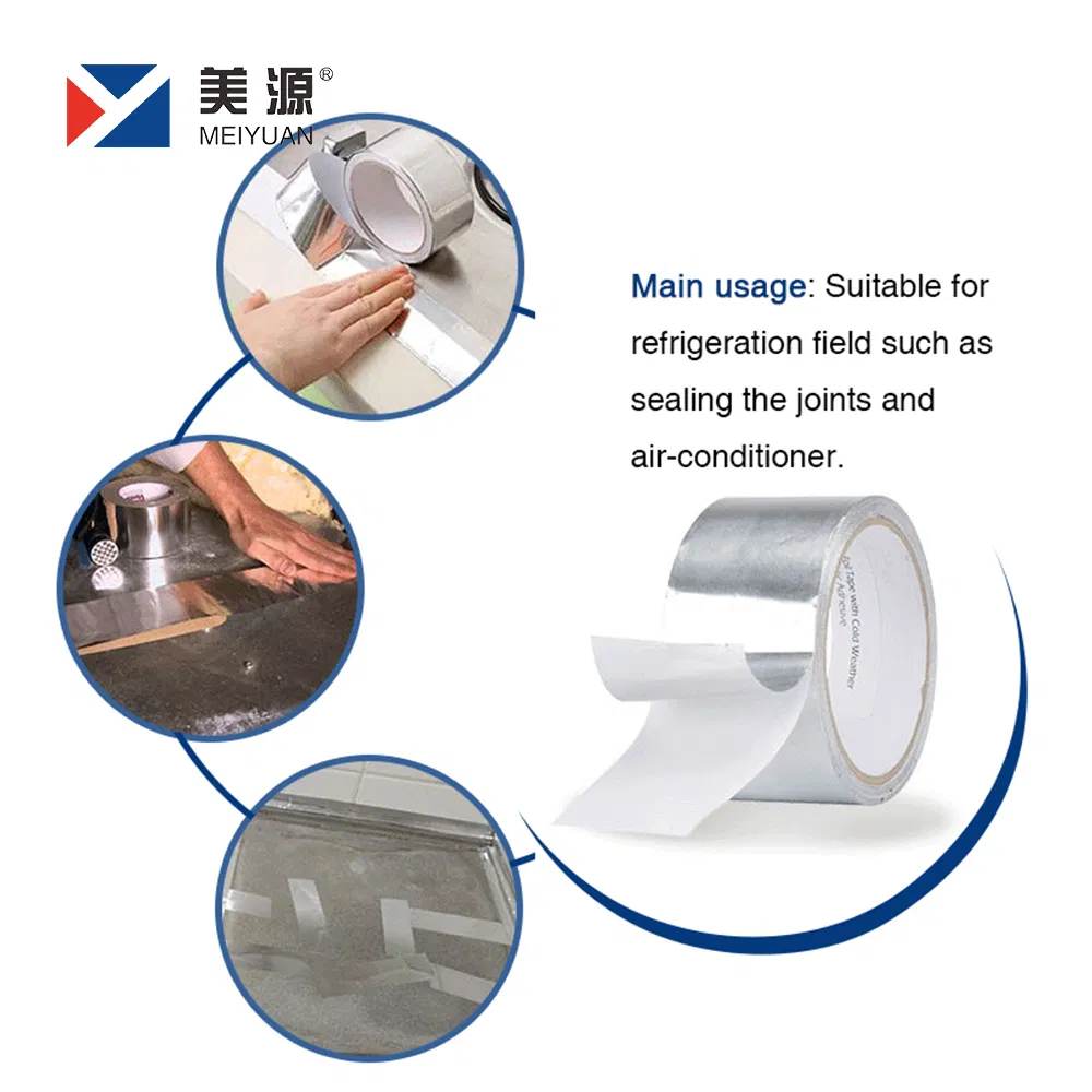 HVAC Sealing Tape Fireproof High Adhesion Aluminum Foil Adhesive Duct Tape