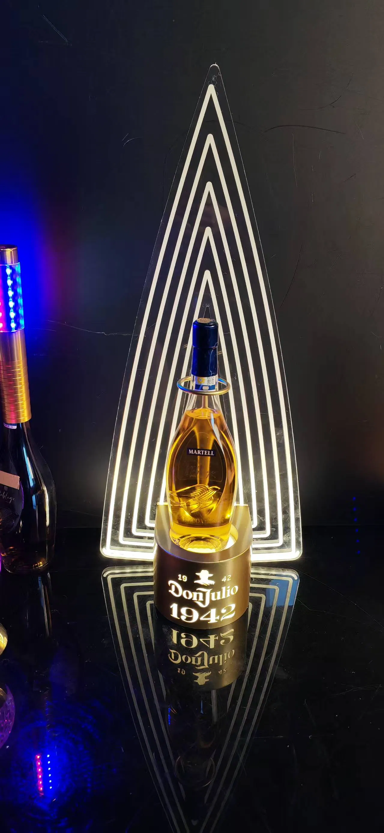 LED Acrylic Premium Spirit Bottle Upscale Bar Counter Glorifier Stand Illuminate Your Brand Globally