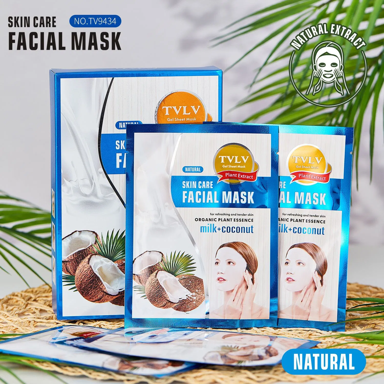 Coconut Milk Hydrating Facial Mask Set for Radiant Skin