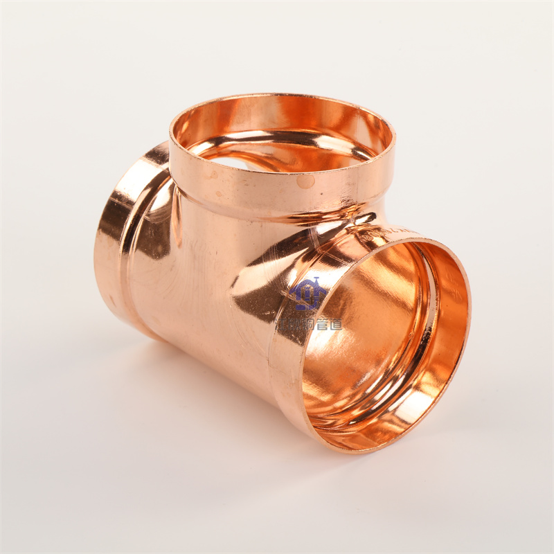 High-Quality Brass Reducing Coupling Copper Press Tee Elbow for Water Heating System