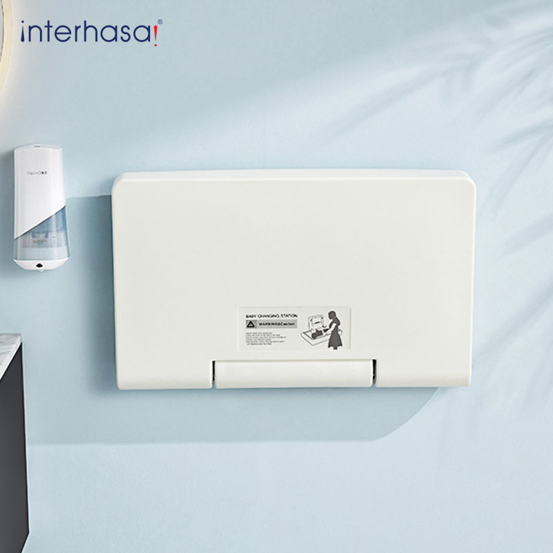 Wall-Mounted Baby Changing Station for Convenient Public Restroom Use Wall Mounted Baby Changing Station for Public Restroom Use