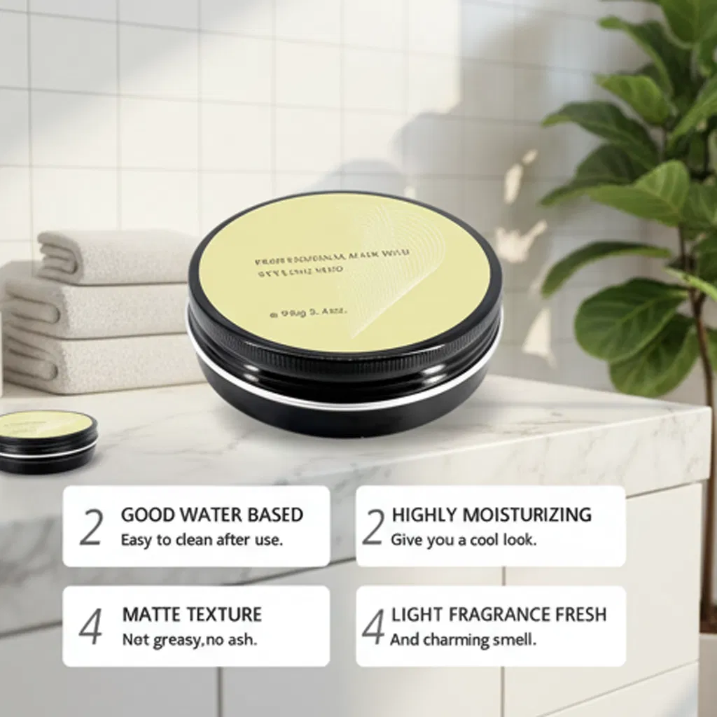 Hair Styling Products Factory Manufacturing Private Label 95g Strong Hold Matte Finished Hair Clay Wax Matte Clay Private Label