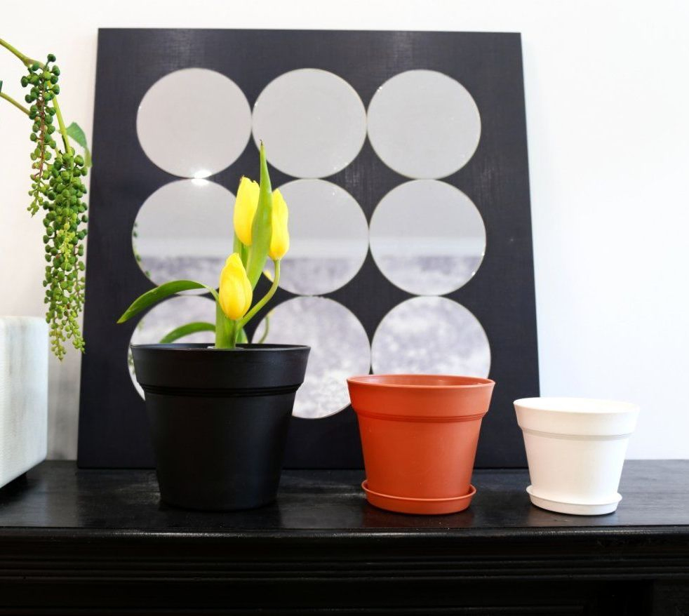 Круглые горшки для цветов из прочного пластика