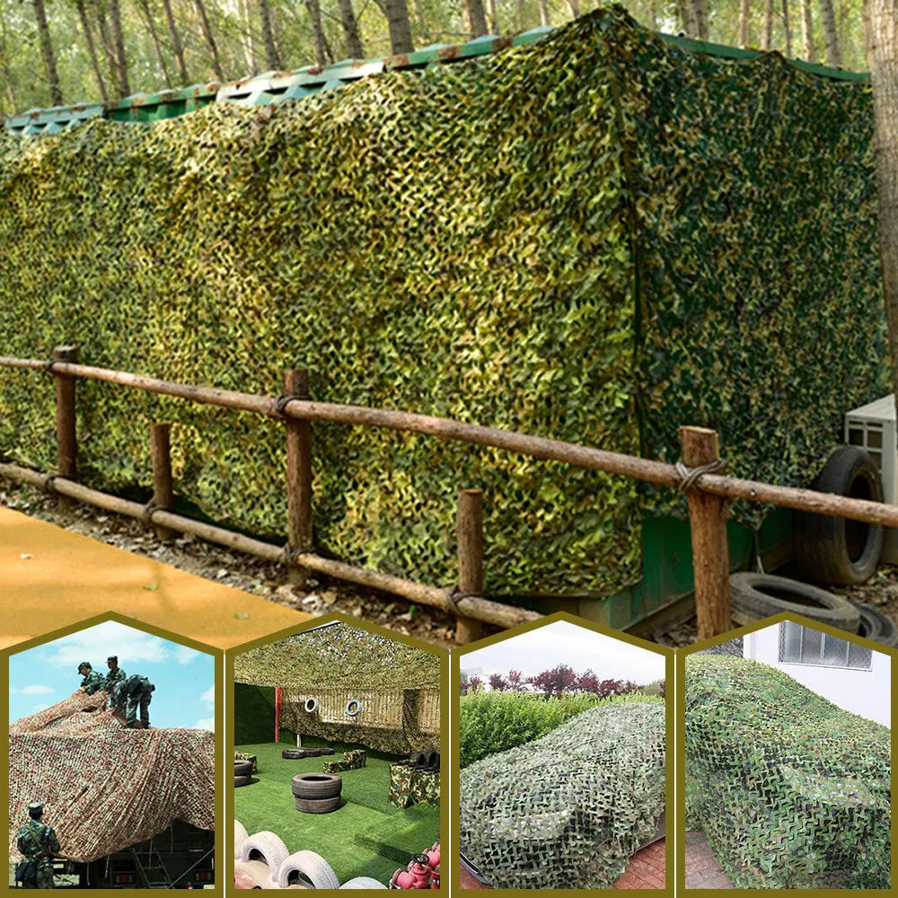 Customizable Durable 150d Woodland Camouflage Net for Sunshade Defense Equipment Cover