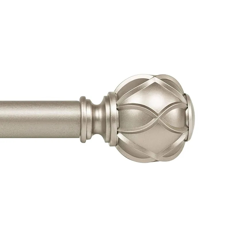 Factory Price Custom Telescoping Metal Adjustable Curtain Rod with Finials for Window Home Decoration Curtain Poles Accessory