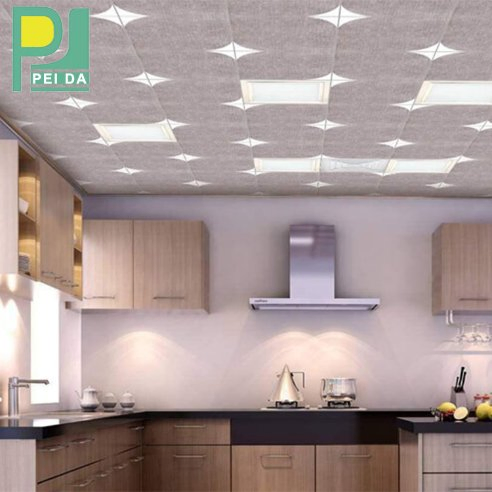 Suspended Art Aluminum Sheet Ceiling Metal Ceiling Tiles 0.8mm Thickness