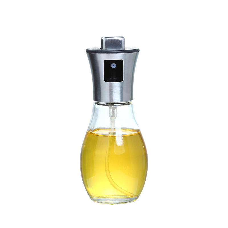 Portable Stainless Steel Oil Sprayer BBQ Glass Olive Oil Dispenser Bottle for Kitchen Use