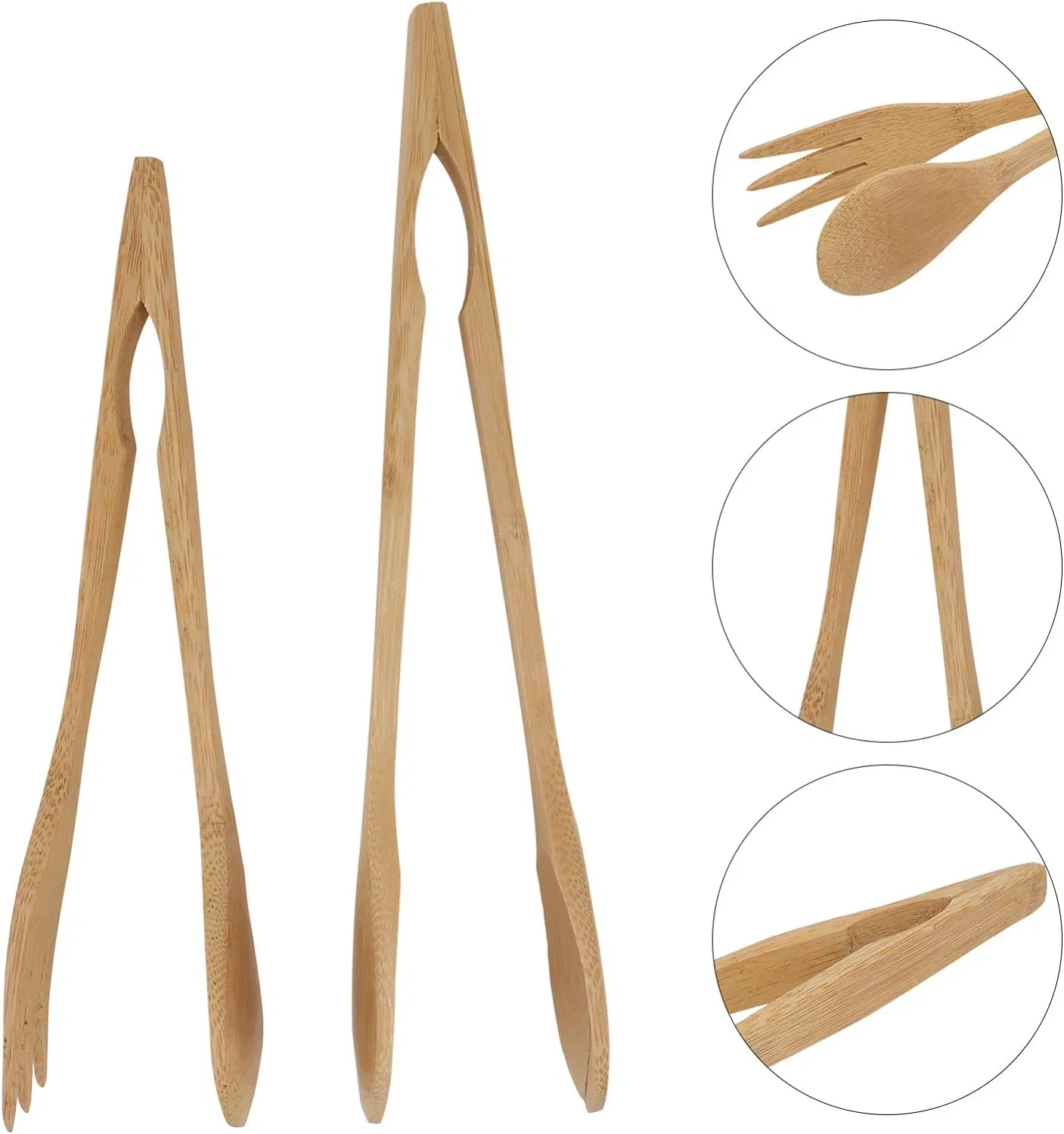 Bamboo Barbecue Tongs Self-Service Dining Multifunctional Food Clip