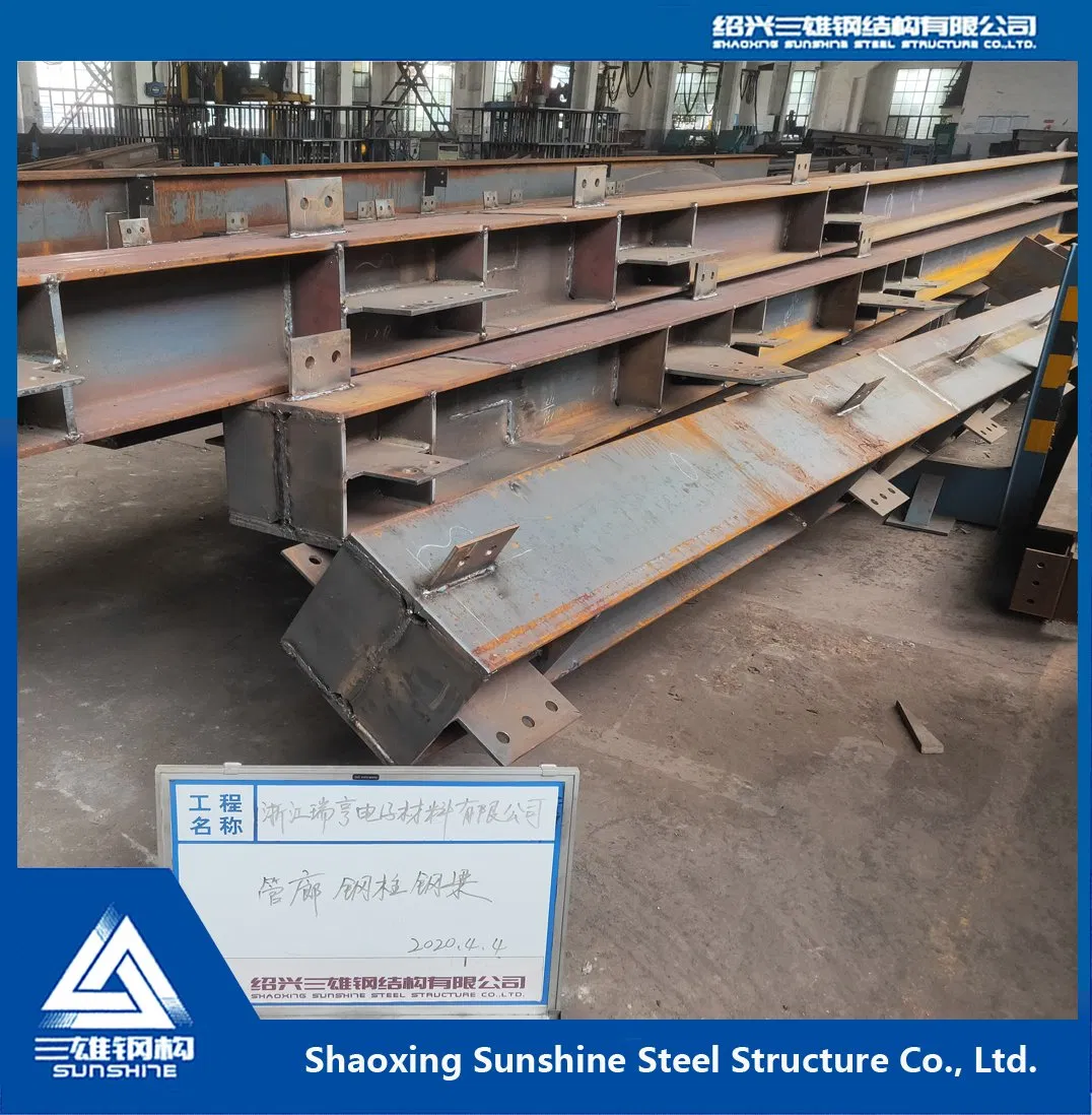 Heavy-Duty Steel Columns and Beams for Industrial Pipe Support