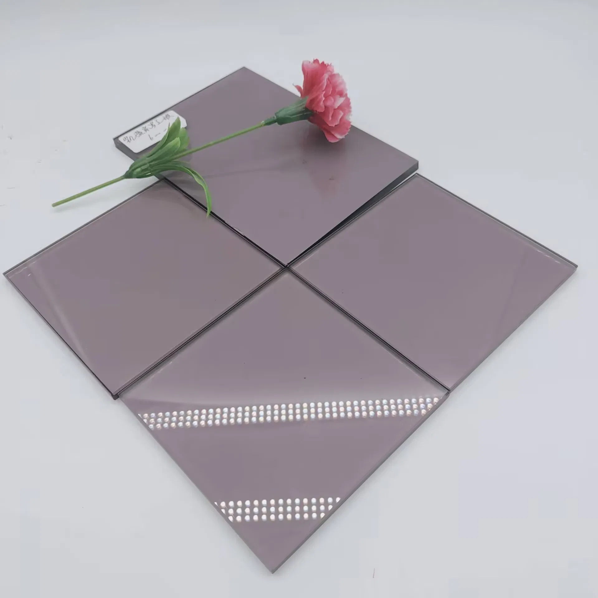 4mm 2440*1830 Purple Float Glass for Decorative/Furniture/Architecture
