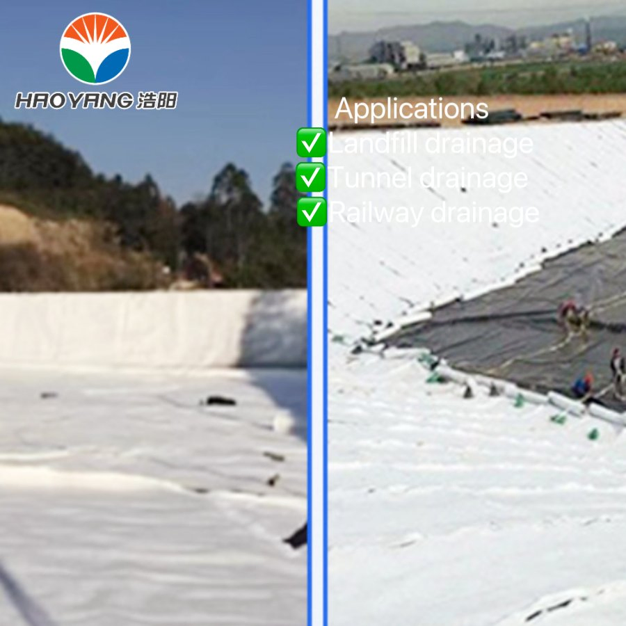 Wastewater Treatment Drainage Geonet, with PP Pet Geotectile