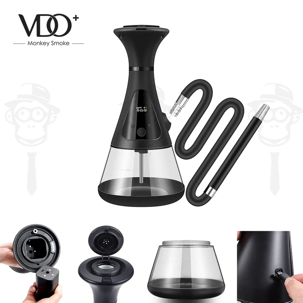 New Arrivals Chicha Hookah with LED Light for on-The-Go Smoking