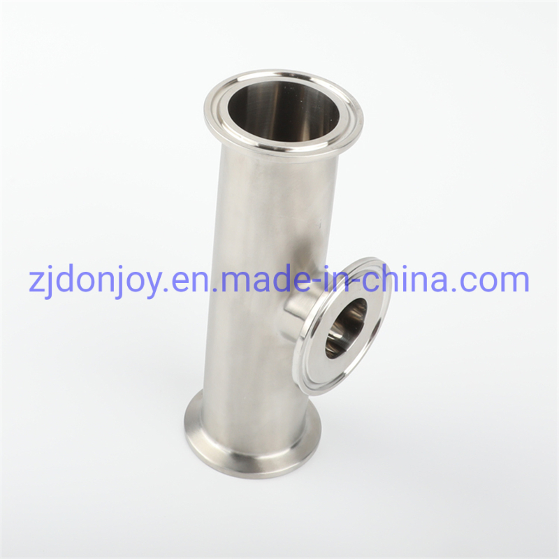 Seamless Sanitary Welding Clamped Long-Type Equal Tee