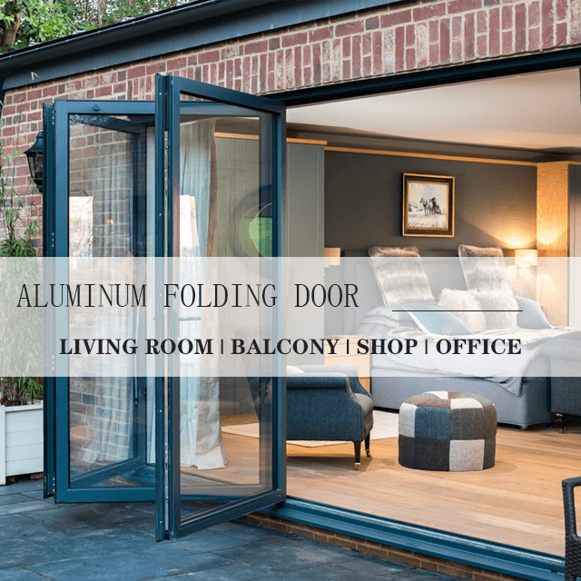 Custom Aluminium Double Glass Bifold Doors Aluminum Folding Door Balcony