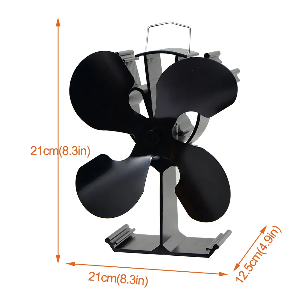 Eco-Friendly Heat Powered Stove Fan with 4 Blades