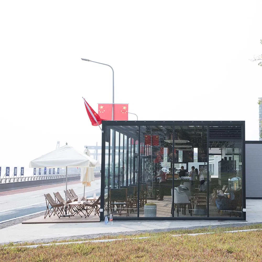 Outdoor Buildings Shop Waterproof Aluminium Room Addition Frame Glass Sunroom for Cafes and Coffee Shops Instagrammable Spots