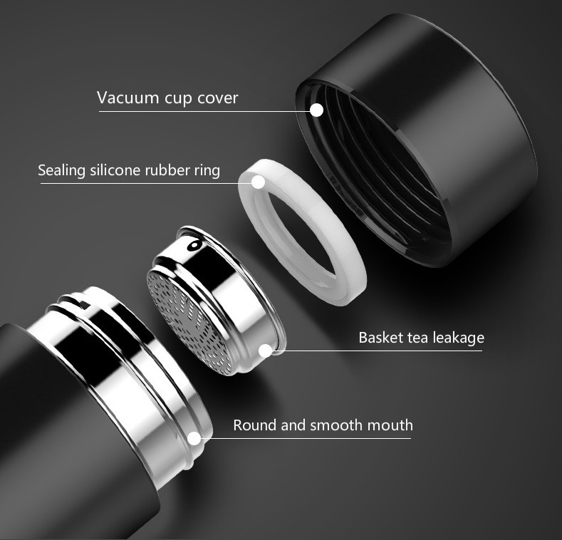 Rubber Paint Intelligent Smart LED Temperature Indicator Display 304 Food-Grade Stainless Steel Business Sports Gift Cup Thermos Vacuum Flask Customize