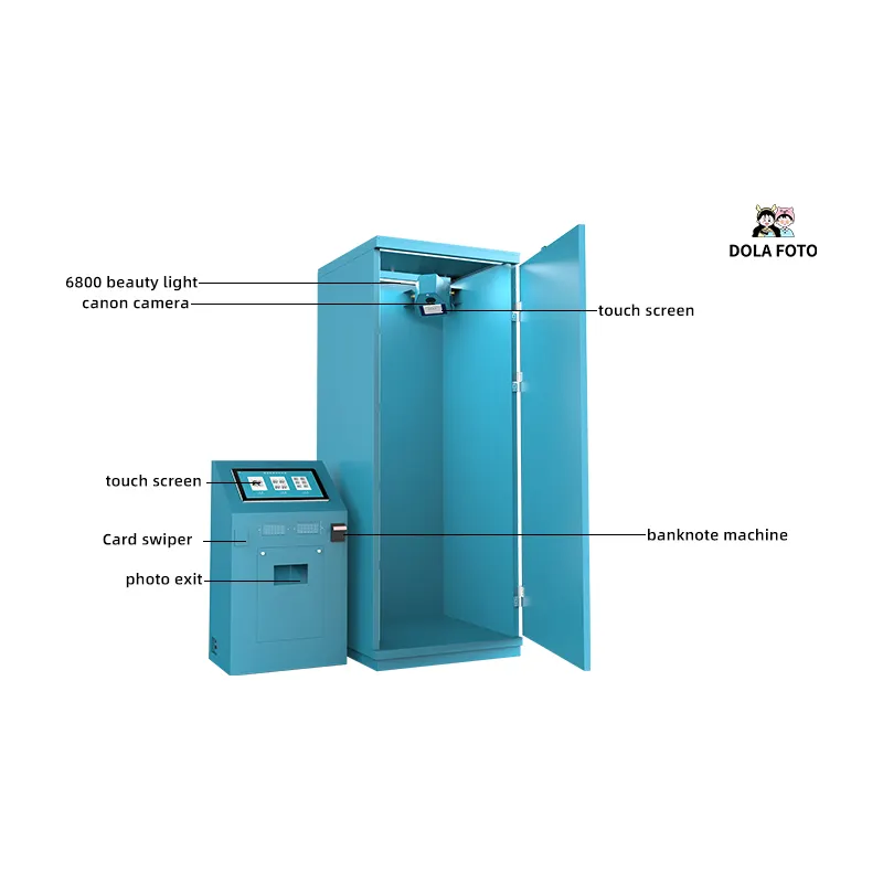 Photo Booth Passport Photo Printer Software and Custom Logo Korean Multi-Device Support Vending Machine