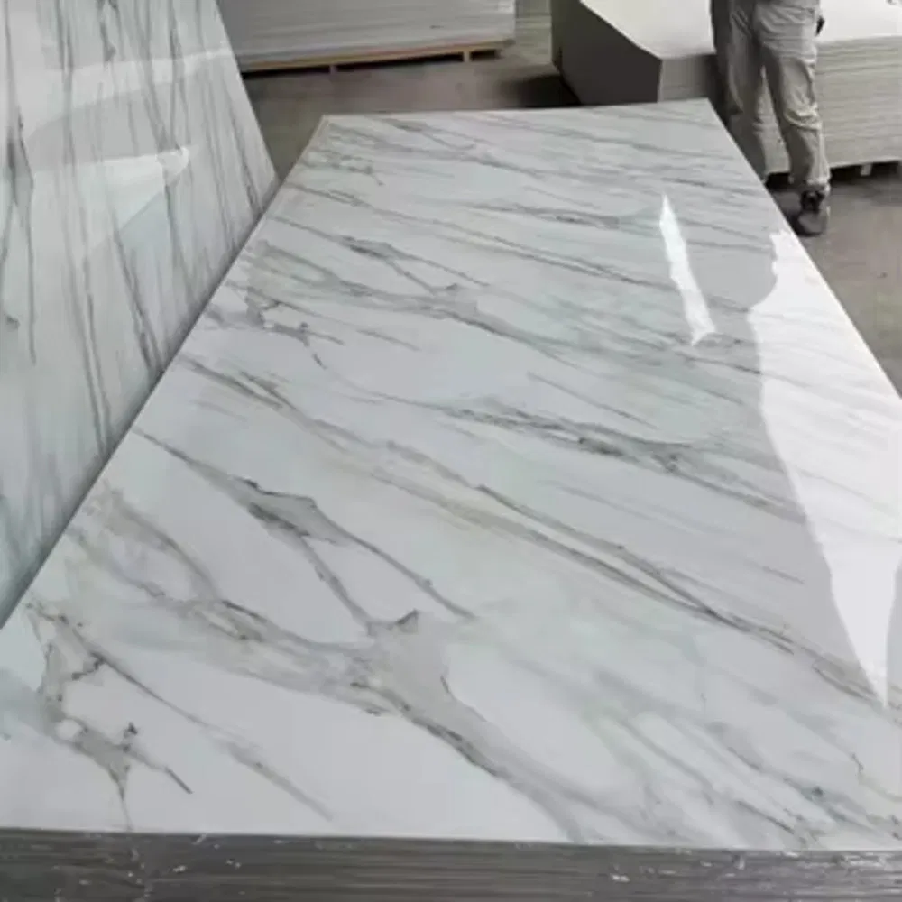 High Glossy UV Interior Decorative UV PVC Marble Sheet Wall Panel Board