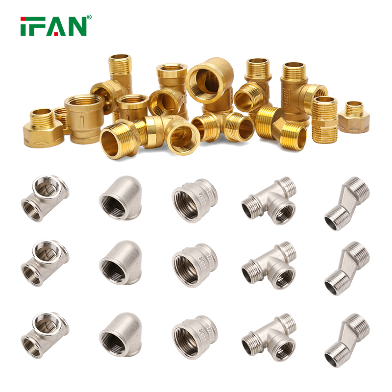 Ifan BS En ISO 15875 Pipe Fitting All Size Color Customized Brass Plumbing Fittings Threaded Brass Fittings