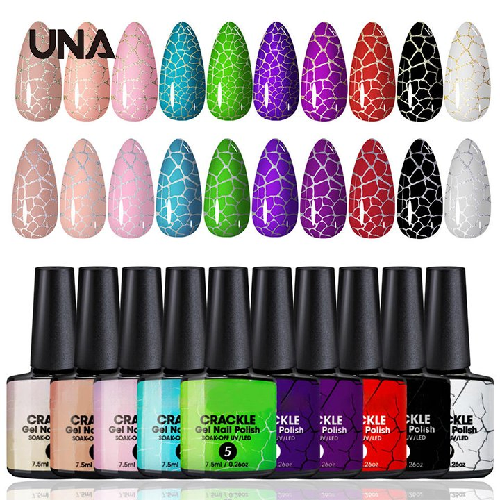 2025 Cross-Border Hot Selling Item Crack Adhesive Marbling Burst Suit Wholesale Nail Gel Polish