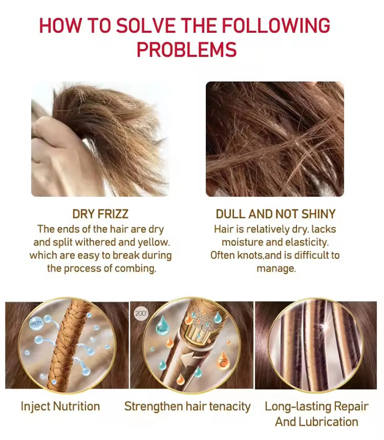Professional Protein Hair Treatment Hair Repair Straightening Cream
