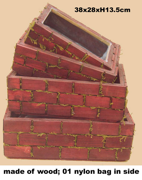 Горшок деревянный уличный для растений