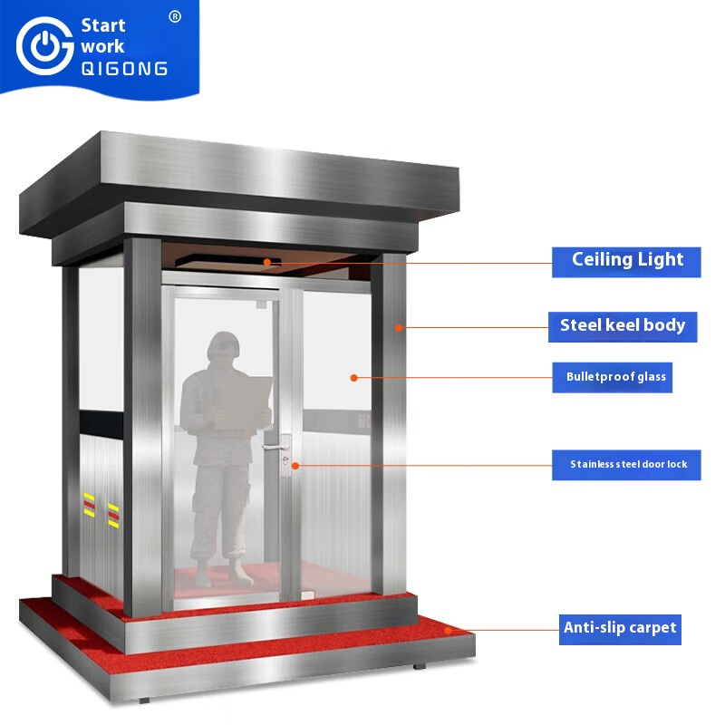 Versatile Guard Booth Featuring PVC Ceiling for Toll Stations and Parking Facilities