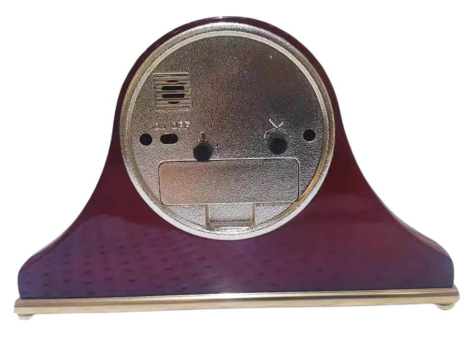 Rosewood Piano Finish Wooden Desk Mantle Clock