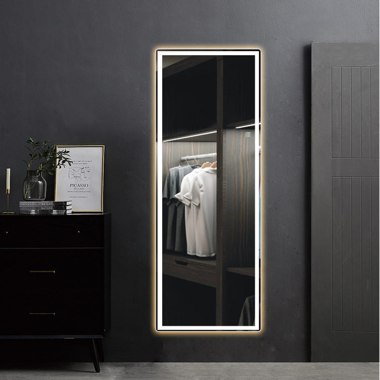 Miclion Factory LED Lighted Bathroom Floor Full Length Dressing Body Mirror Wall Mounted