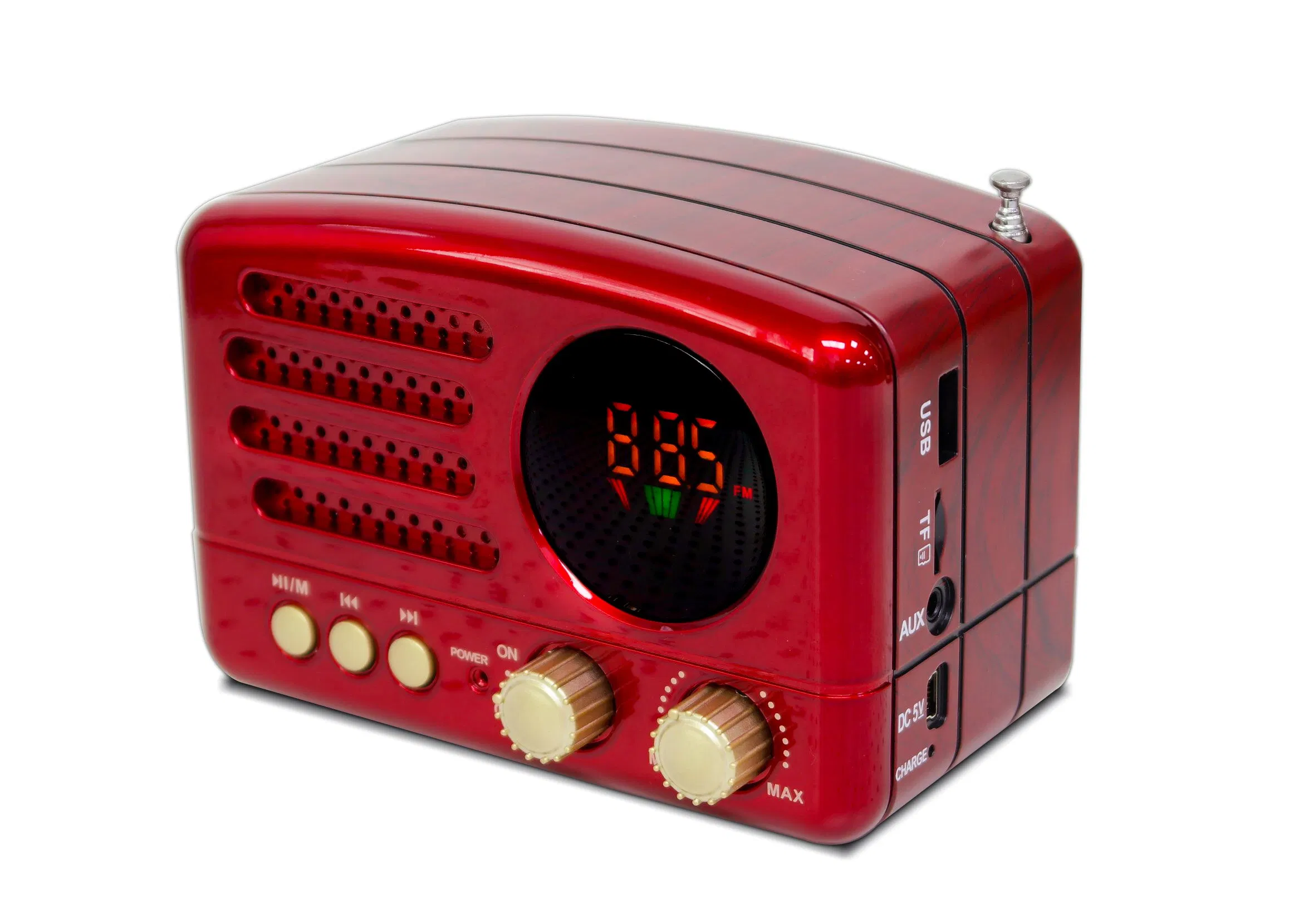 Mini Radio Meier M-U162bt Portable 3-Band Am FM Sw Radio, High Volume, Wireless Connectivity, TF Card and MP3 Player, Rechargeable Speakers