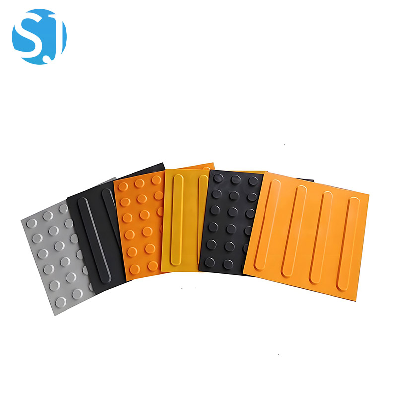 PVC Tactile Floor Tile Cost-Effective Tgsi Paving Public Walkways Buildings Detectable Warning Tile Pedestrian Safety Tactile Surface