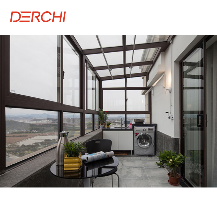 Tempered Glass Aluminum Alloy Balcony Sun Room Windows and Door Prefab Sunroom
