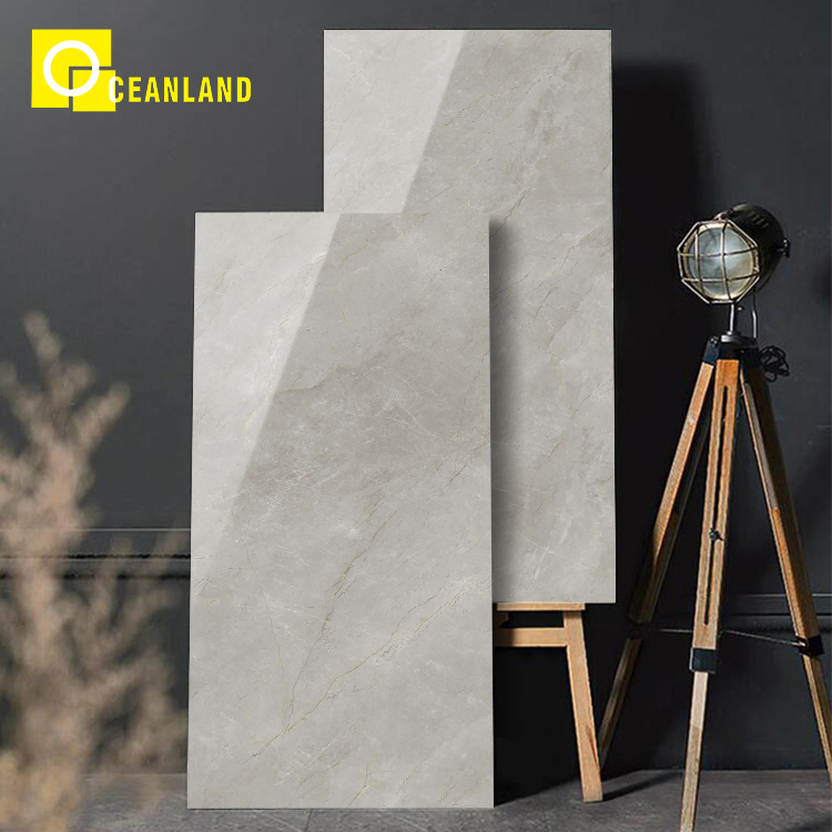 Gray Tiles Table Artificial Slab Sintered Stone Kitchen Wall Stone