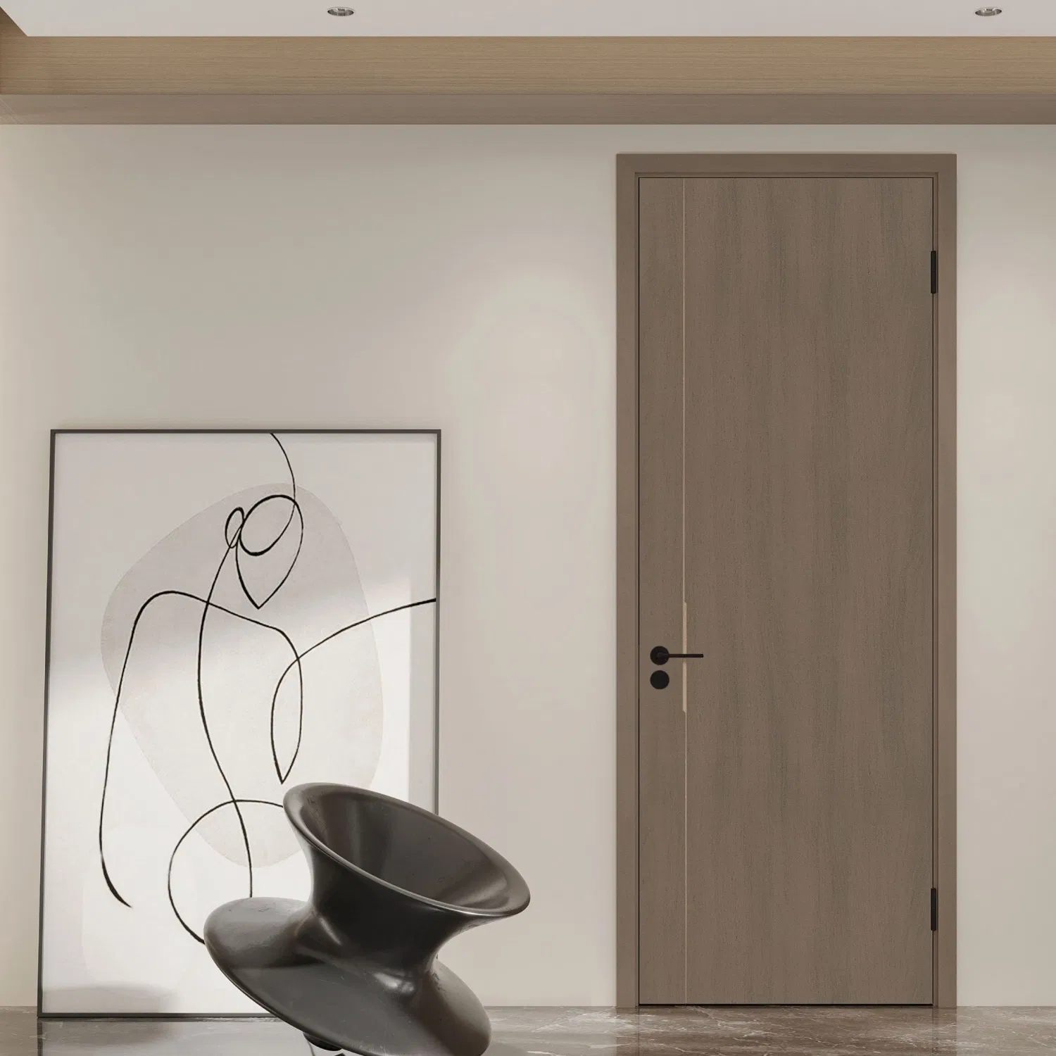 Elegant 2025 WPC Wood Wooden Interior Doors for Hotels and Apartments