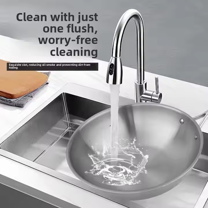 China Factory Antibacterial Durable Non-Stick Multi-Layer Pure Titanium Frying Pan